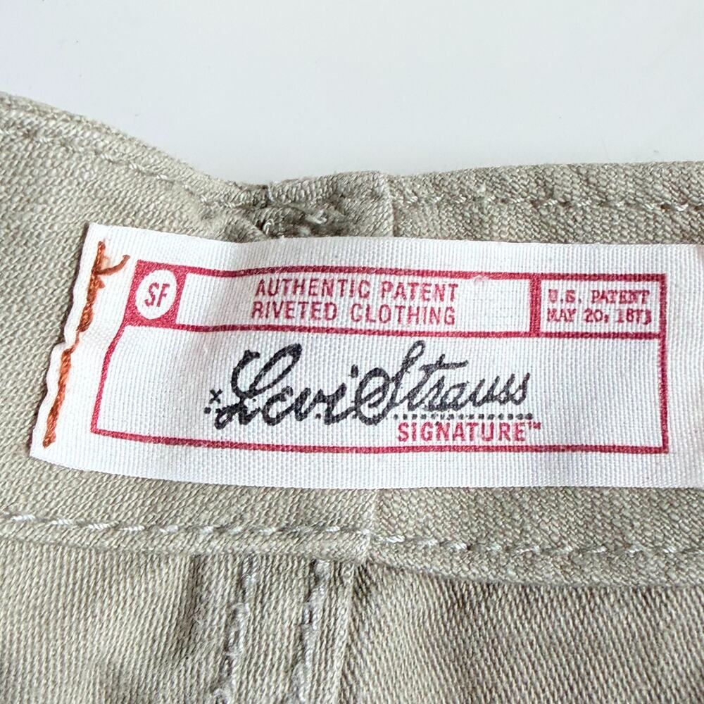 Levis Cargo Pants Misses Size 10 Olive Green Cropped Ankle Casual Relaxed - Picture 7 of 9
